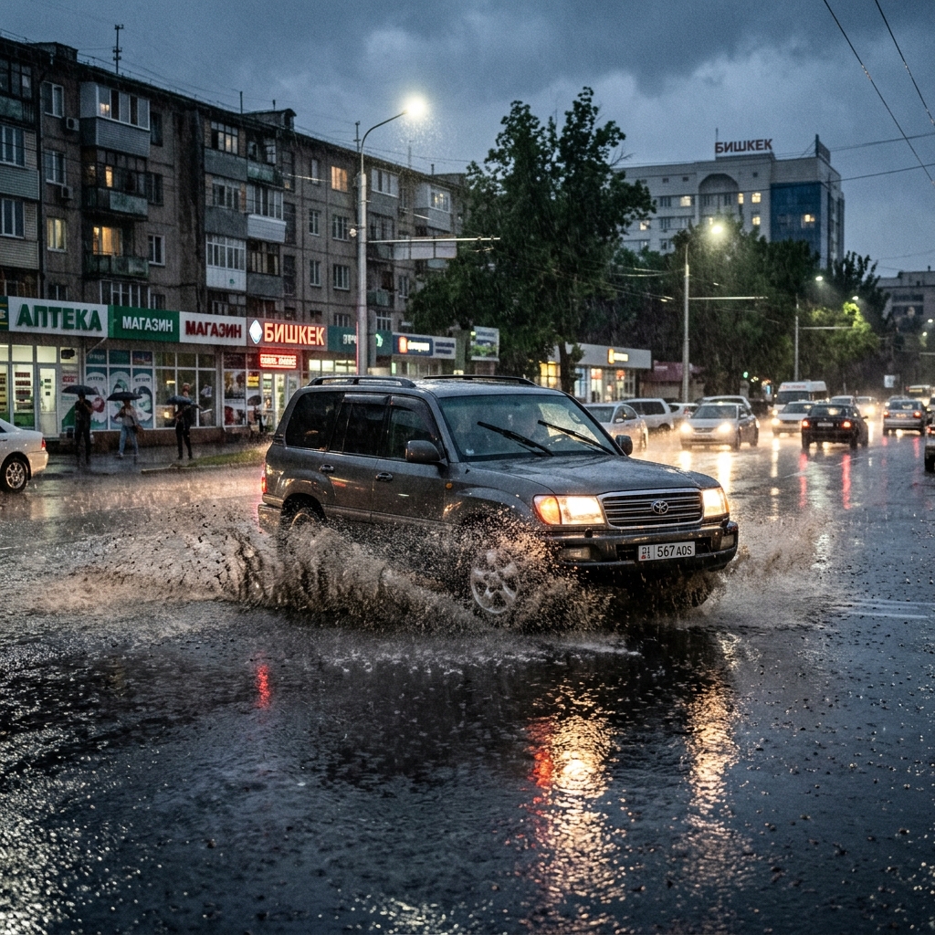 Rainy Day in Kyrgyzstan